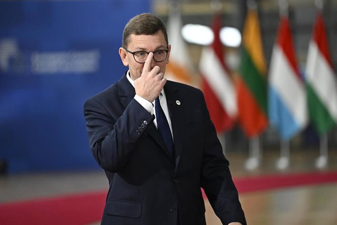 Archivo - El primer ministro de Estonia, Kristen Michal, en el marco de un Consejo Europeo en Bruselas.