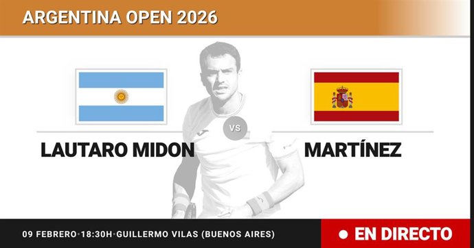 Lautaro Midon - Pedro Martinez: resumen y estadísticas del partido de Dieciseisavos de final de Argentina Open