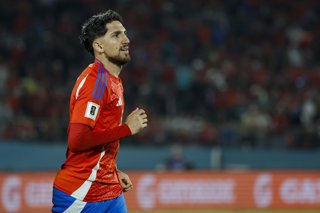 Futbol, Chile vs Ecuador. Primera rueda, clasificatorias al Mundial 2026. El jugador de la seleccion chilena Diego Valdes es fotografiado durante el partido clasificatorio al Mundial 2026 contra Ecuador disputado en el estadio Nacional de Santiago,