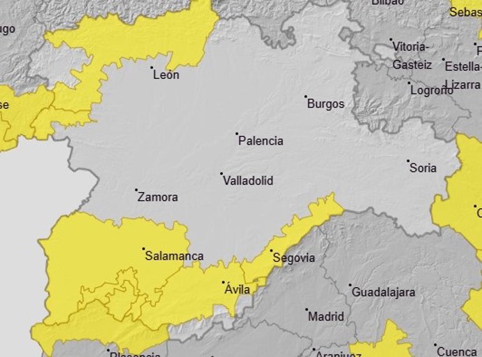 Imagen de los avisos vigentes para el 10 de febrero de 2026.