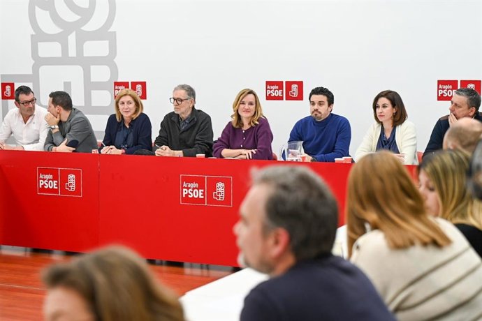 Pilar Alegría en la reunión de la Comisión Ejecutiva Regional.