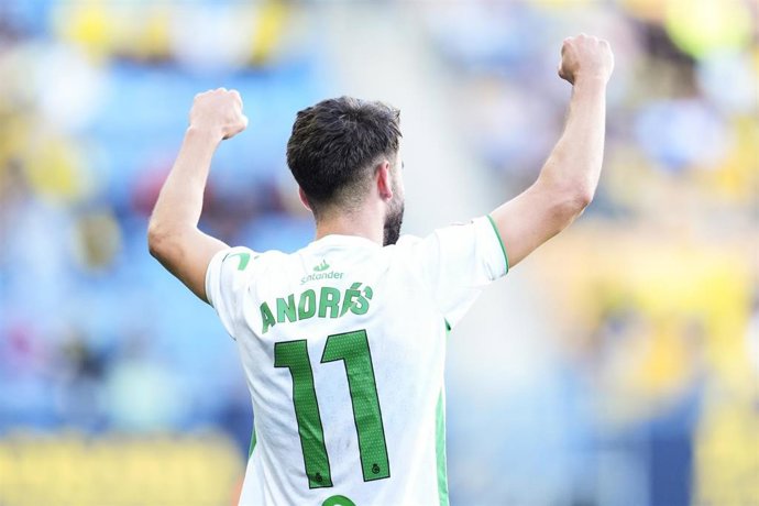 Archivo - Andrés Martín celebra un gol del Real Racing de Santander en LaLiga Hypermotion 25-26