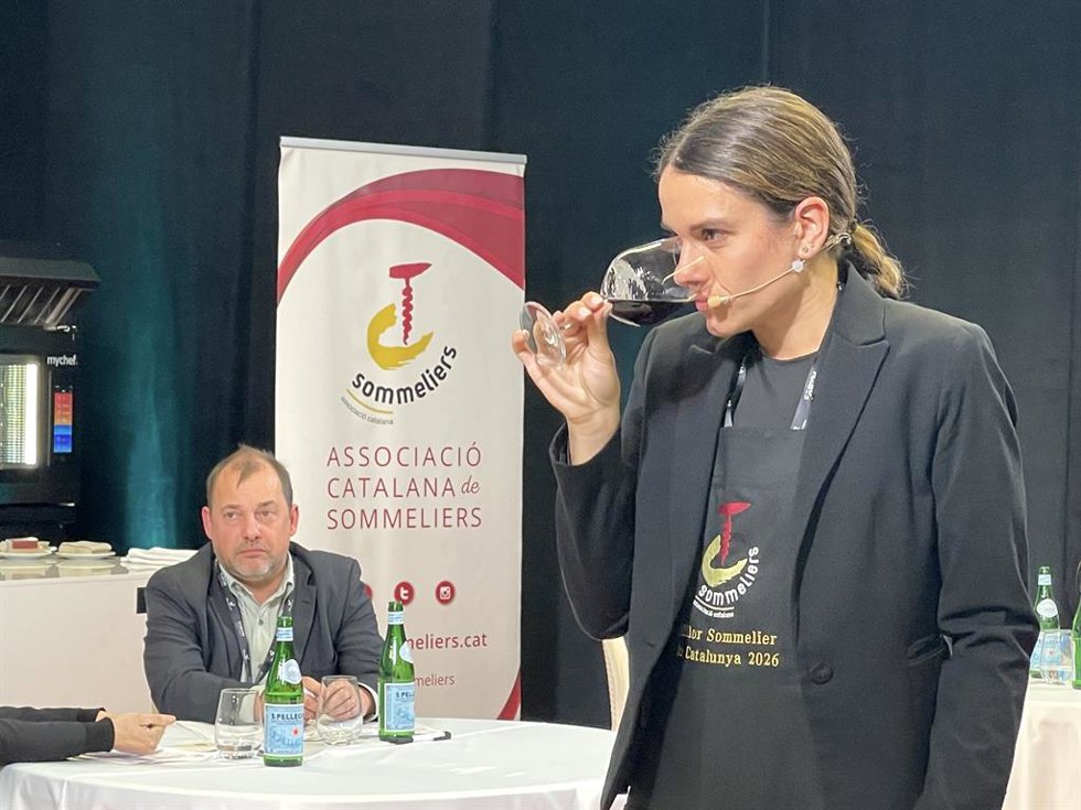 La ganadora del concurso Mejor Sumiller de Catalunya 2026, Paula Cuenda