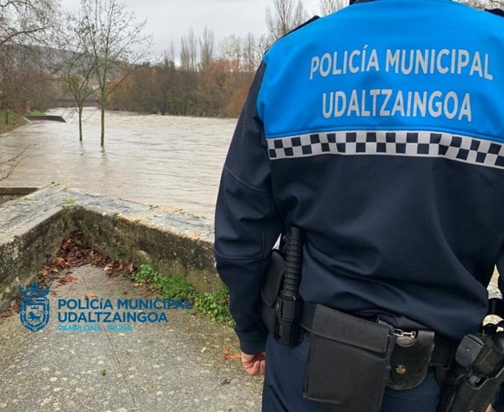 El río a su paso por Pamplona.