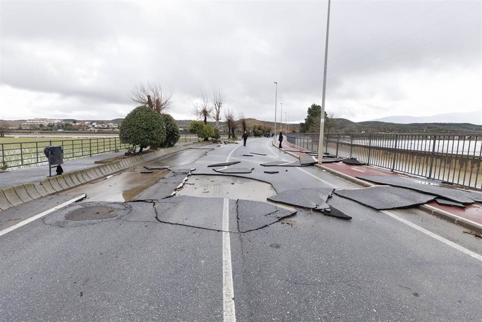 Graves desperfectos que el temporal ha ocasionado en Andalucía. Imagen de Archivo