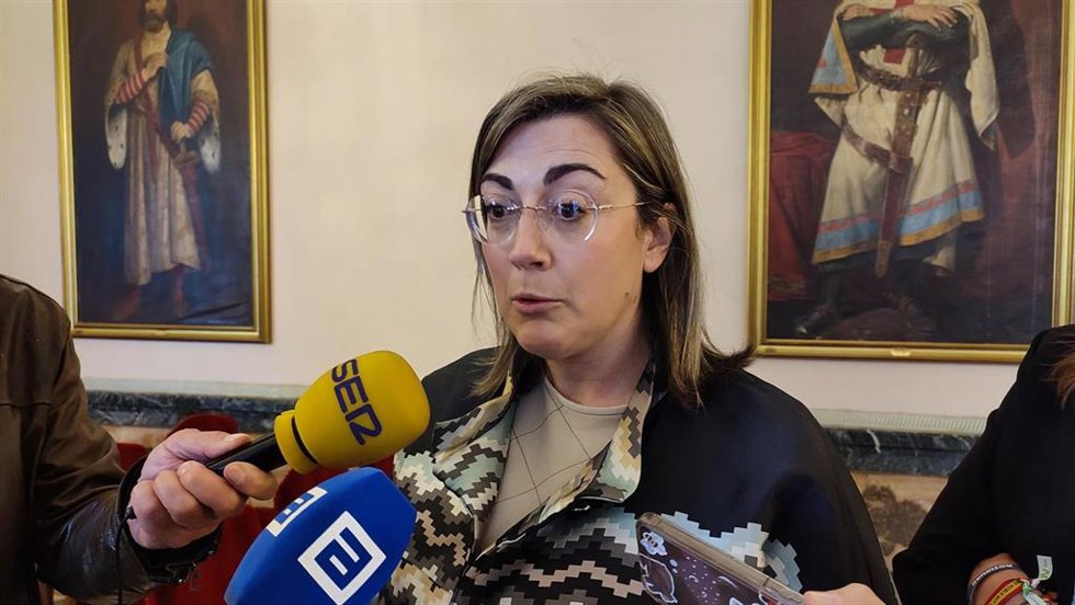 Archivo - La portavoz de Vox en el Ayuntamiento de Oviedo, Sonsoles Peralta.