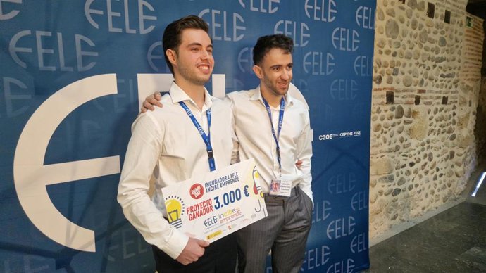 Los cofundadores de Labaro Data Solutions, Javier Gómez y Álvaro García, proyecto ganador de la incubadora FELE Incibe Emprende.