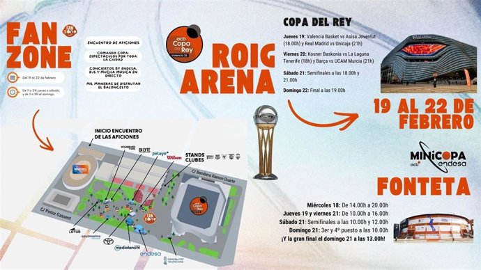 Fan Zone de la Copa del Rey de baloncesto de Valencia 2026