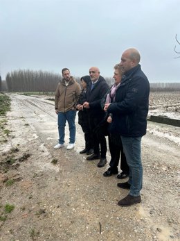 Visita del grupo socialista en la Diputación de Granada a Fuente Vaqueros por los daños del temporal.