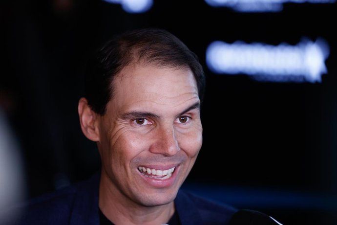 Rafa Nadal participa da apresentação da iniciativa Spin&Swing pela Fundação Rafa Nadal e Cantabria Labs, no Real Club de Campo Villa de Madrid, em 10 de fevereiro de 2026, em Madri, Espanha.