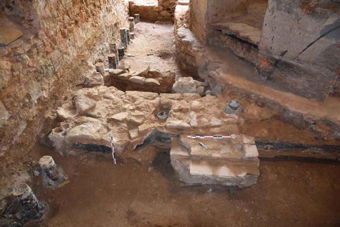 Imatge del jaciment arqueològic sota la Capella de la Misericòrdia