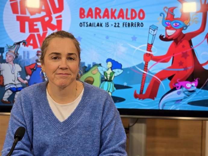La concejala de Cultura de Barakaldo, Nerea Cantero, presenta la programación de Carnavales.