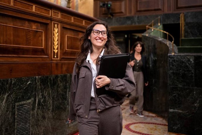 La diputada de Sumar Aragón en el Congreso, Laura Vergara, en el día de su toma de posesión.