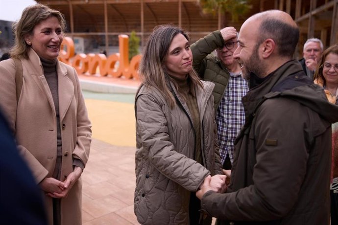 La vicesecretaria general del PSOE-A y portavoz parlamentaria, María Márquez, en una visita a Ronda (Málaga) tras los efectos del temporal.