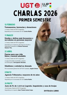 UJP UGT programa un ciclo de charlas sobre aspectos relevantes para las personas mayores