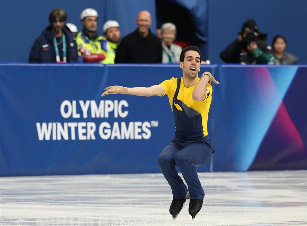 Toms Guarino, durante los JJ.OO. de Milán-Cortina d'Ampezzo 2026.