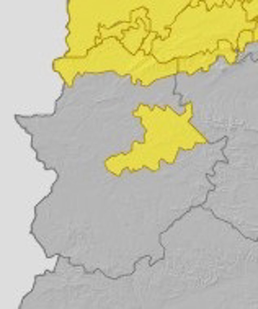 Alertas por lluvias para el 11 de febrero