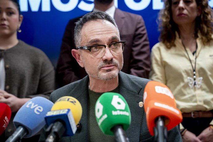 Imagen de recurso del alcalde de Móstoles, Manuel Bautista, ofreciendo una rueda de prensa.