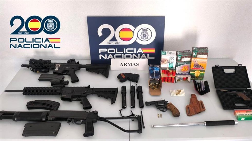 Armas intervenidas por la Policía Nacional en la operación
