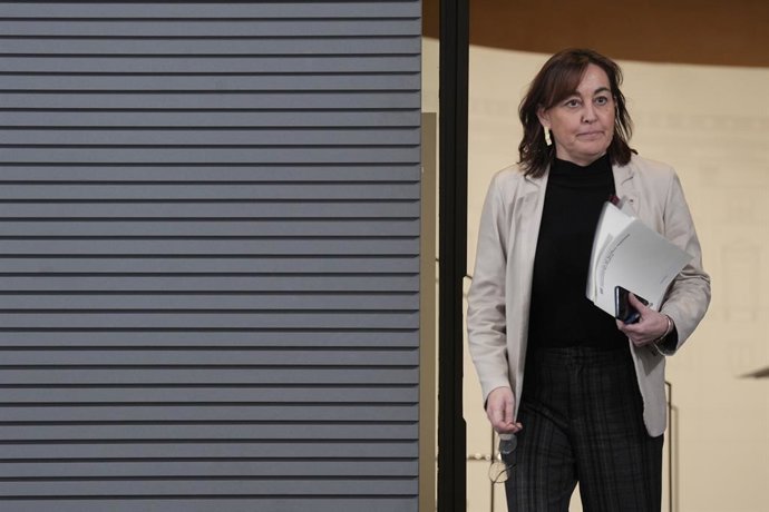 La portaveu del Govern, Sílvia Paneque, en una roda de premsa