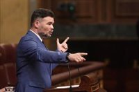 Rufián insiste en tejer alianzas a la izquierda del PSOE: "O hablamos entre nosotros o nos vamos al carajo"