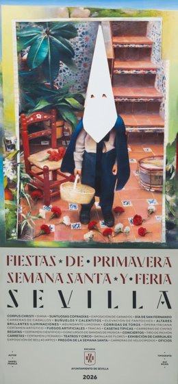 Cartel de las Fiestas de Primavera de Sevilla 2026 obra de Dani Francia