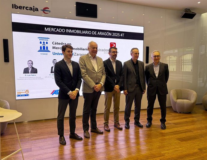 Presentación del Informe del Mercado Inmobiliario de Aragón del cuarto trimestre de 2025.