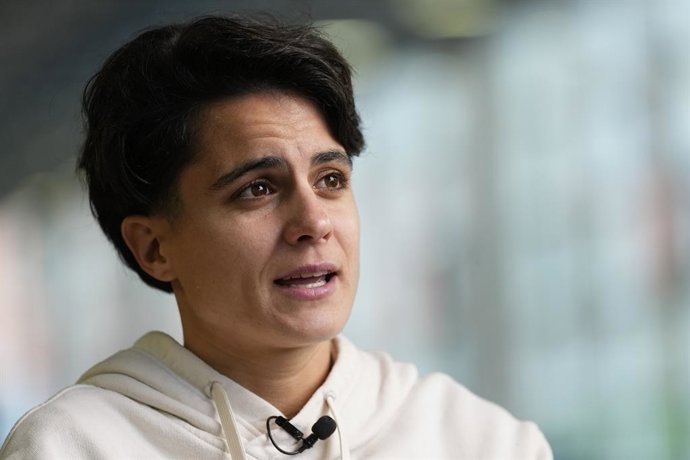 Maria Perez attends an interview for Europa Press at CSD headquarters, on January 27, 2026, in Madrid, Spain.