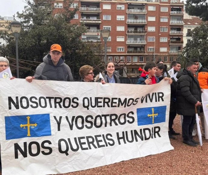 Ganaderos asturianos en Madrid.