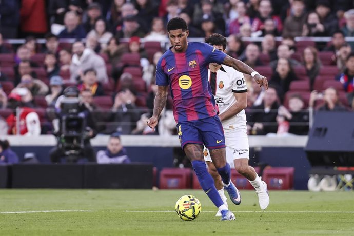 Marcus Rashford (FC Barcelona) en el partido de LaLiga EA Sports contra el RCD Mallorca en el Spotify Camp Nou