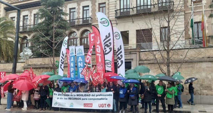 Protesta sindical por el decreto de Zonas de Transformación Social en Granada.