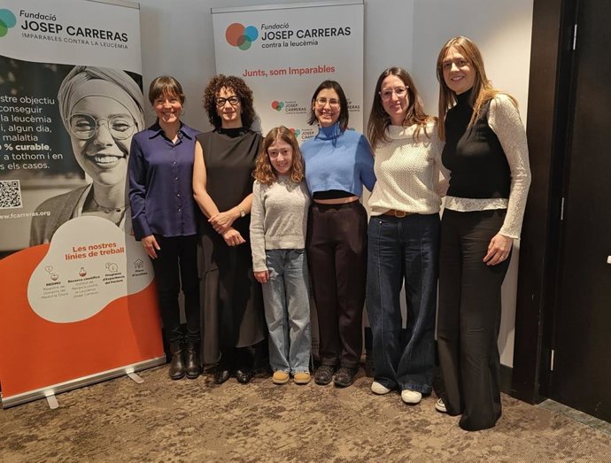 Foto de familia del acto de la Fundación Josep Carreras de este miércoles.