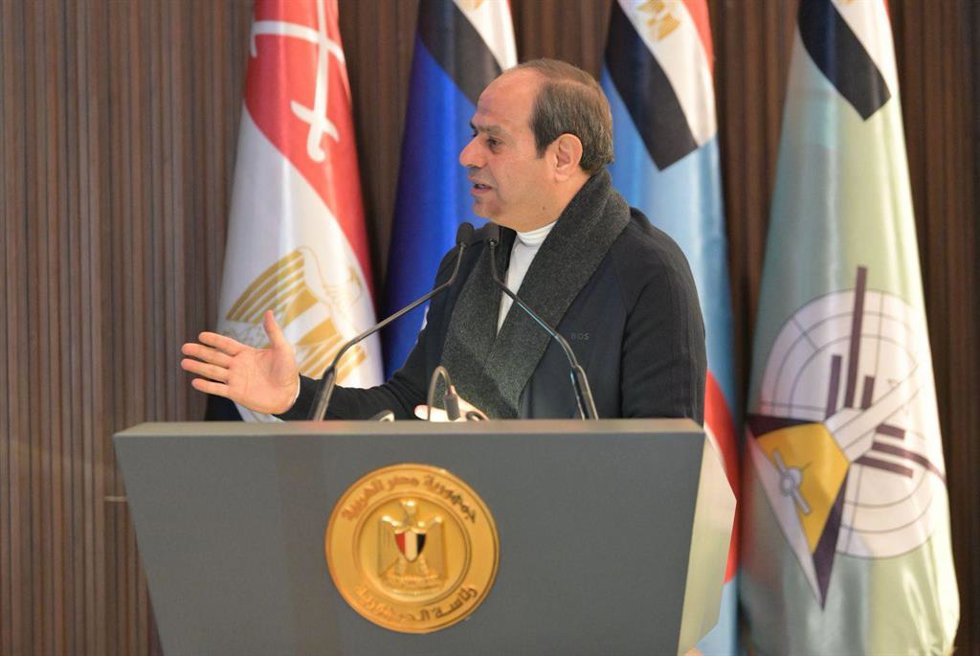El presidente de Egipto, Abdelfatá al Sisi, durante una comparecencia en enero de 2026 (archivo)