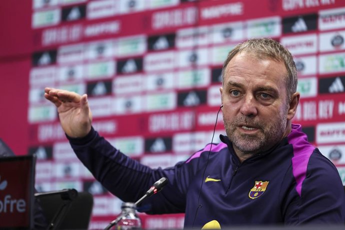 Hansi Flick, entrenador del FC Barcelona ,en rueda de prensa antes de un partido de la Copa del Rey Mapfre