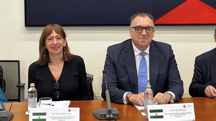 El consejero de Turismo y Andalucía Exterior, Arturo Bernal, en la Conferencia para Asuntos Relacionados con la Unión Europea, que se celebra en Madrid.