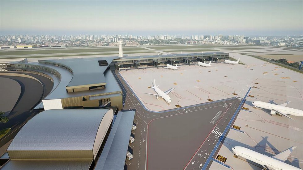 Archivo - Imágenes del proyecto de ampliación y remodelación del aeropuerto de Congonhas, situado en So Paulo (Brasil).