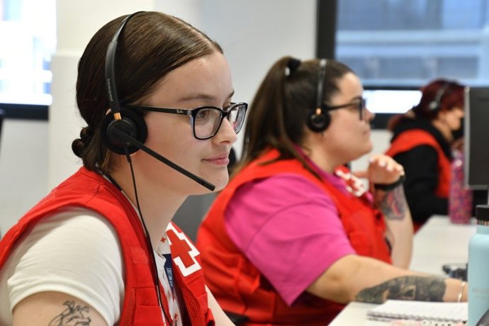 Operadora de Creu Roja en una foto de archivo.
