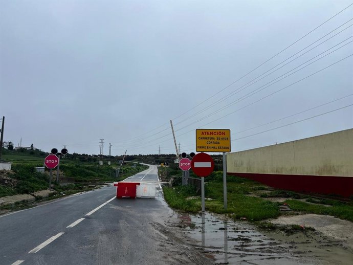Situación de la carretera SE-4108 entre Arahal y Carmona (Sevilla)