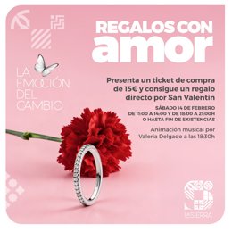Cartel del Día de San Valentín en La Sierra.