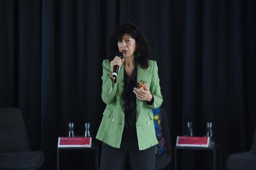 La ministra de Igualdad, Ana Redondo, inaugura el acto institucional de la Red Estatal Libres de MGF, en el Círculo de Bellas Artes, a 6 de febrero de 2026, en Madrid (España). 