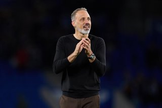 Pellegrino Matarazzo head coach of Real Sociedad reacts during the LaLiga EA Sports match between Real Sociedad and Elche CF at Anoeta on February 7, 2026, in San Sebastian, Spain.