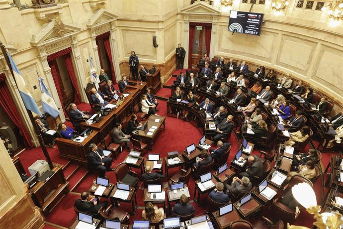 Archivo - Imagen del interior del Senado de Argentina 