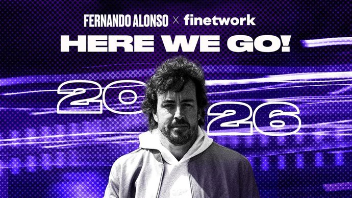 El piloto español Fernando Alonso renueva su colaboración con Finetwork por sexto año consecutivo para el Mundial de Fórmula 1.