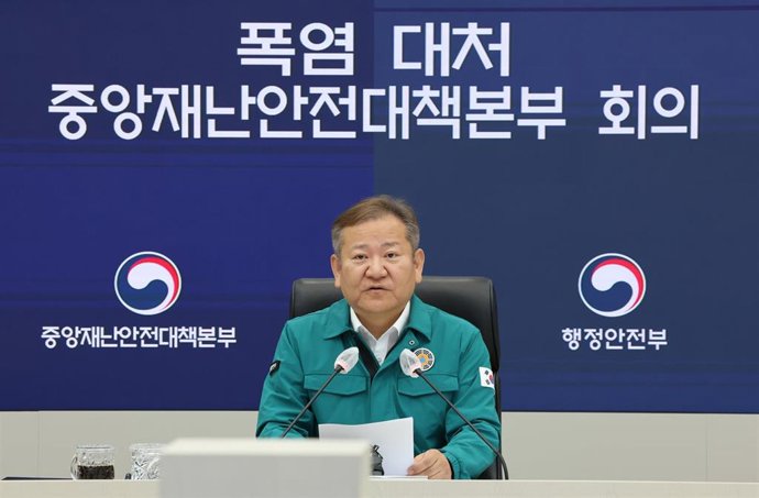 Archivo - El exministro del Interior de Corea del Sur Lee Sang Min durante una rueda de prensa en Sejong en agosto de 2023 (archivo)