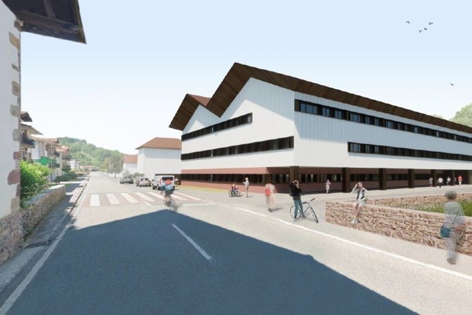Recreación del futuro centro de FP de Oronoz.