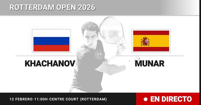 Karen Khachanov - Jaume Munar: resumen y estadísticas del partido de Octavos de final de Rotterdam Open
