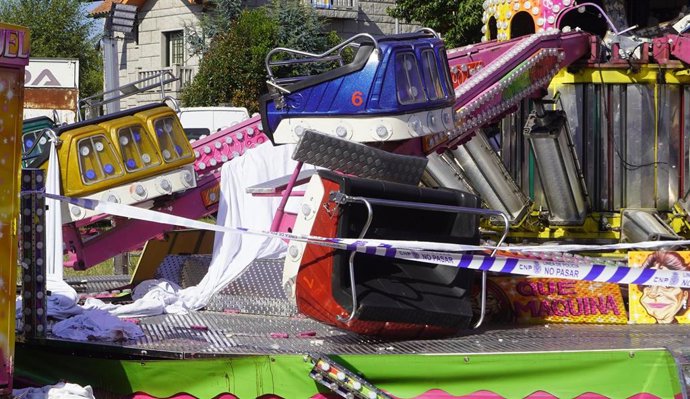 Archivo - Arquivo - A atracción na que se produciron os feitos, a 3 de agosto de 2024, en San Pedro de Matamá, Vigo, Pontevedra, Galicia (España). 