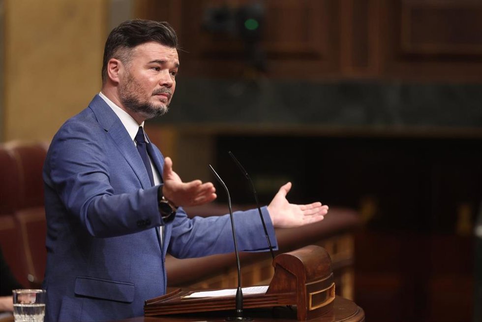 El portavoz de Esquerra Republicana de Catalunya, Gabriel Rufián, en una sesión de control al Gobierno , en el Congreso de los Diputados, a 11 de febrero de 2026, en Madrid (España). 