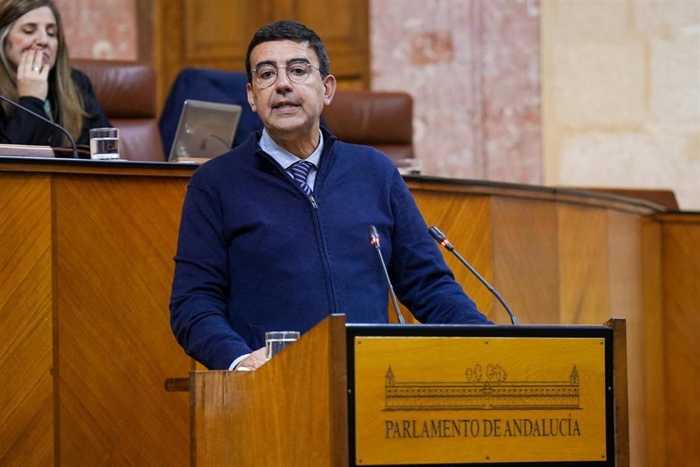 El diputado del Grupo Socialista, Mario Jiménez, en una imagen de archivo en el Pleno del Parlamento.