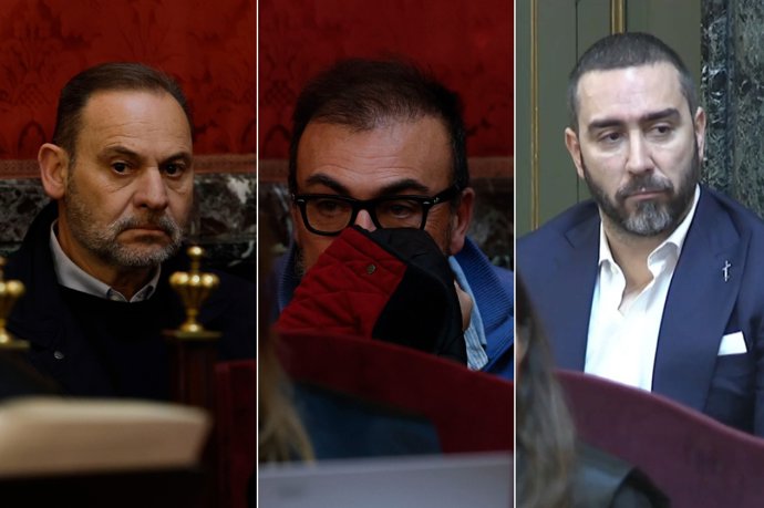 El exministro de Transportes José Luis Ábalos, su exasesor Koldo García y el empresario Víctor de Aldama en el Tribunal Supremo 